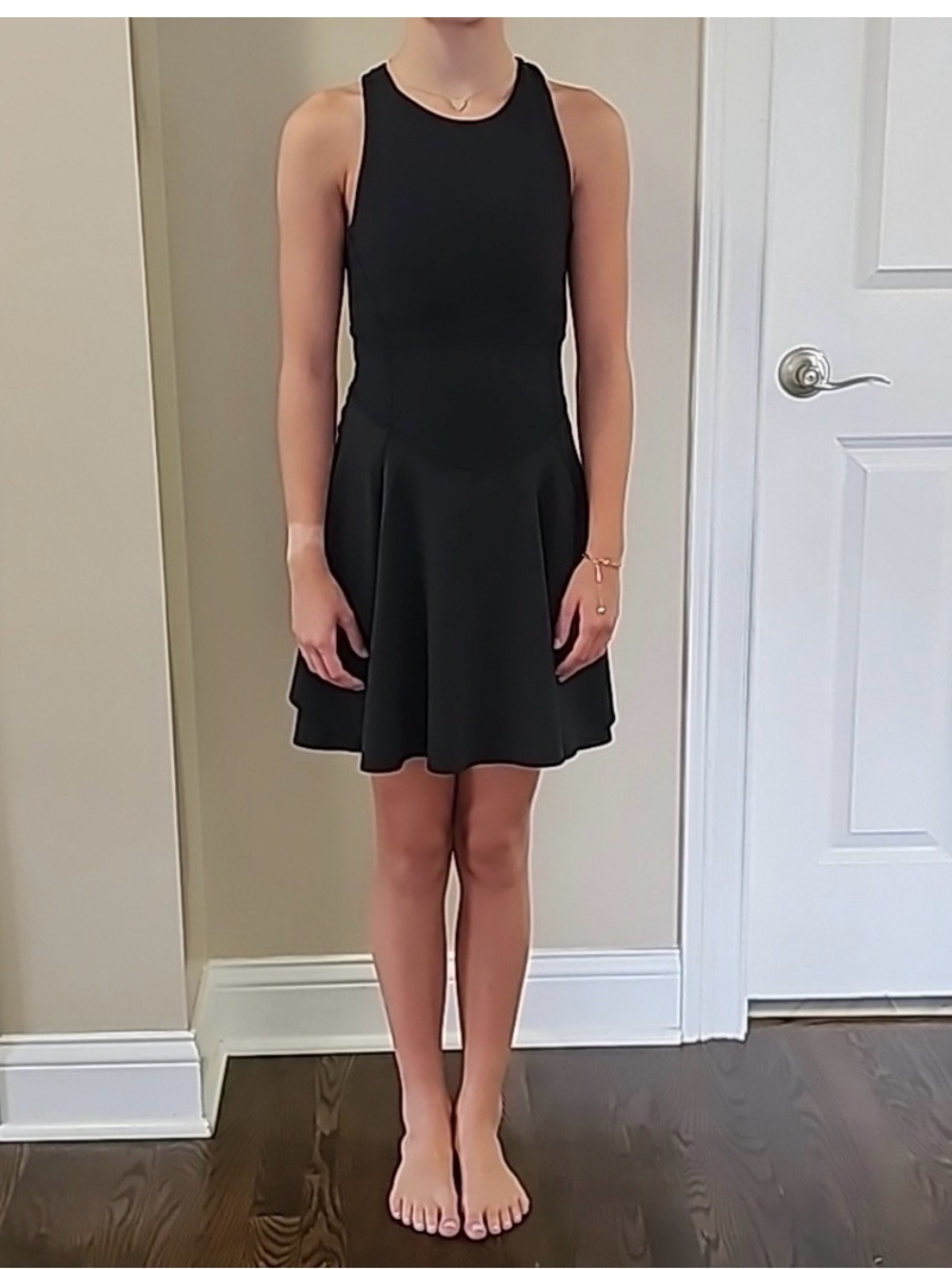 lululemon athletica Black Fit-and-Flare Mini Dress